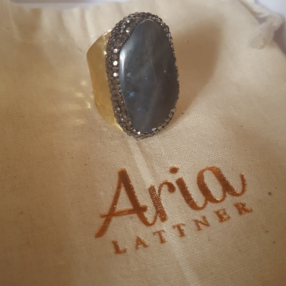 Aria Lattner Intuition Stone Labradorite Ring BNIB - Picture 1 of 4